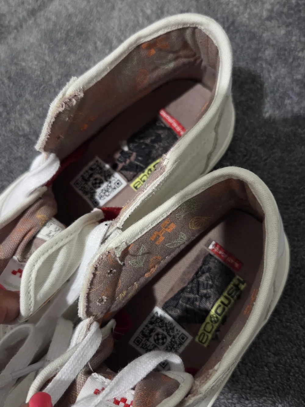 Vans Mid-Top Canvas Sneakers in Off-White
